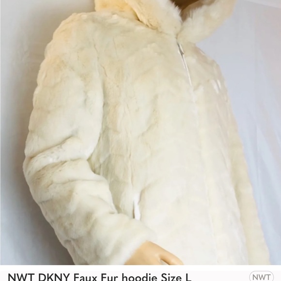 DKNY
FAUX FUR JACKET WITH WAIST AND HOOD - Winter jacket XS - Picture 4 of 13